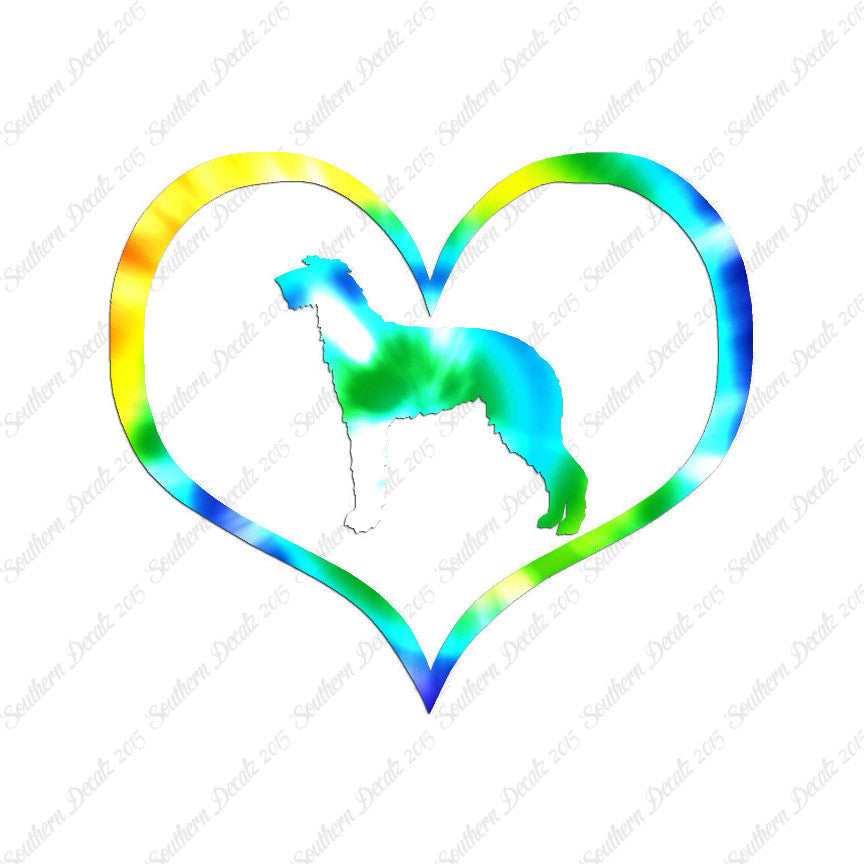 Scottish Deerhound Dog Heart Love