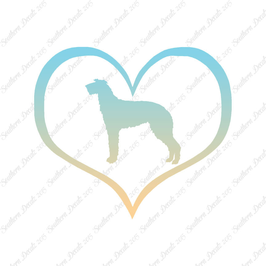Scottish Deerhound Dog Heart Love