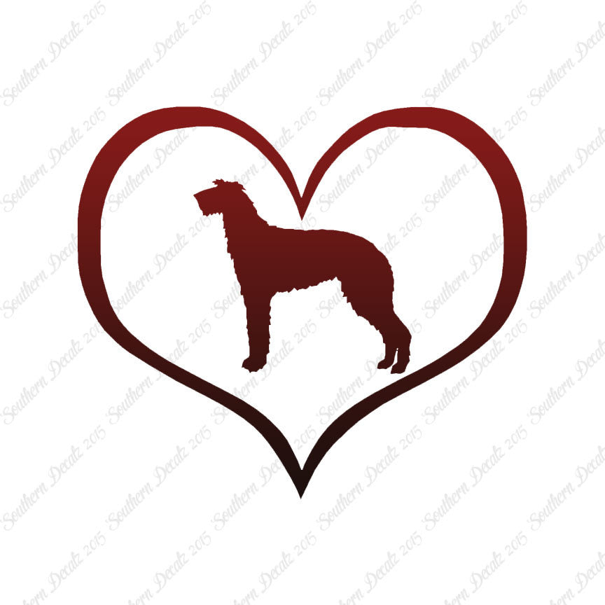 Scottish Deerhound Dog Heart Love