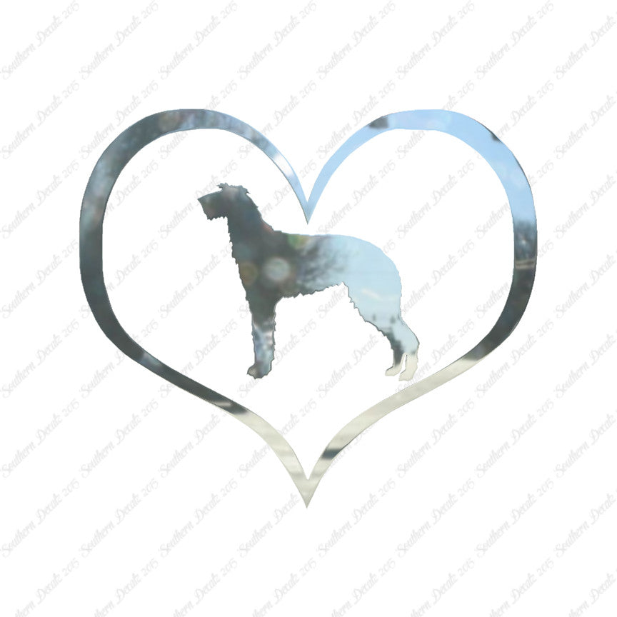 Scottish Deerhound Dog Heart Love