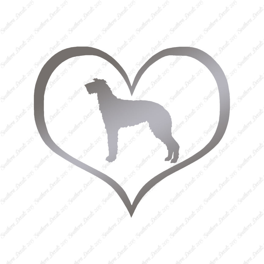 Scottish Deerhound Dog Heart Love