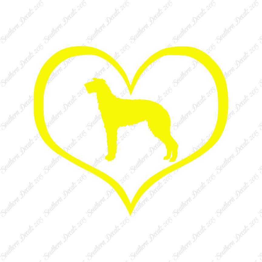 Scottish Deerhound Dog Heart Love