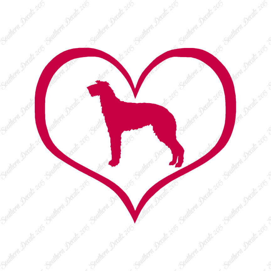 Scottish Deerhound Dog Heart Love