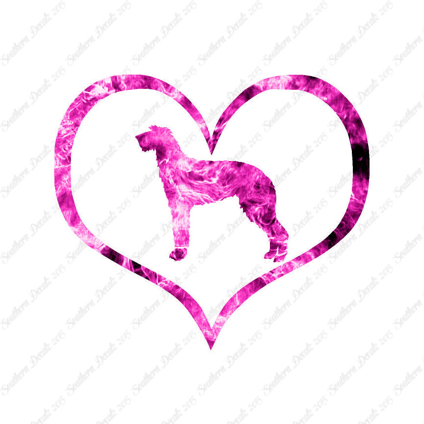 Scottish Deerhound Dog Heart Love