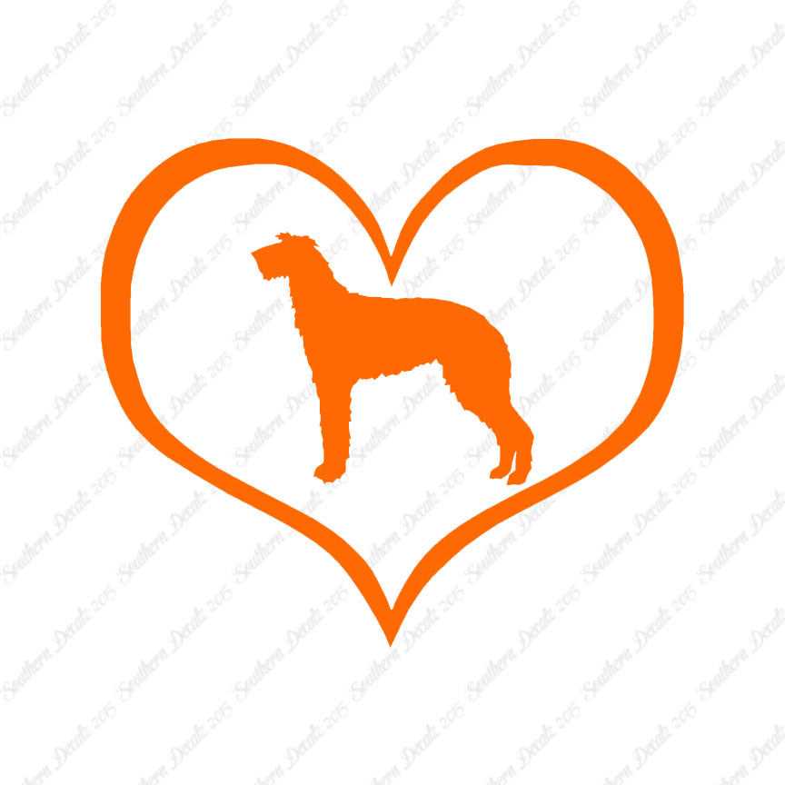 Scottish Deerhound Dog Heart Love