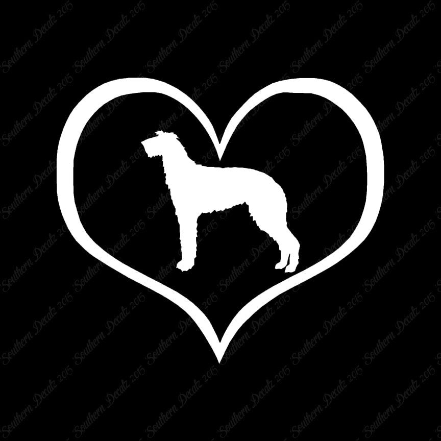 Scottish Deerhound Dog Heart Love