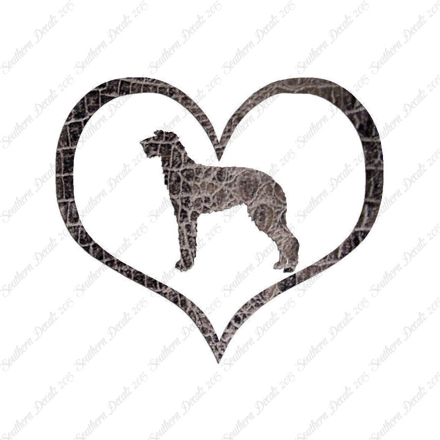 Scottish Deerhound Dog Heart Love
