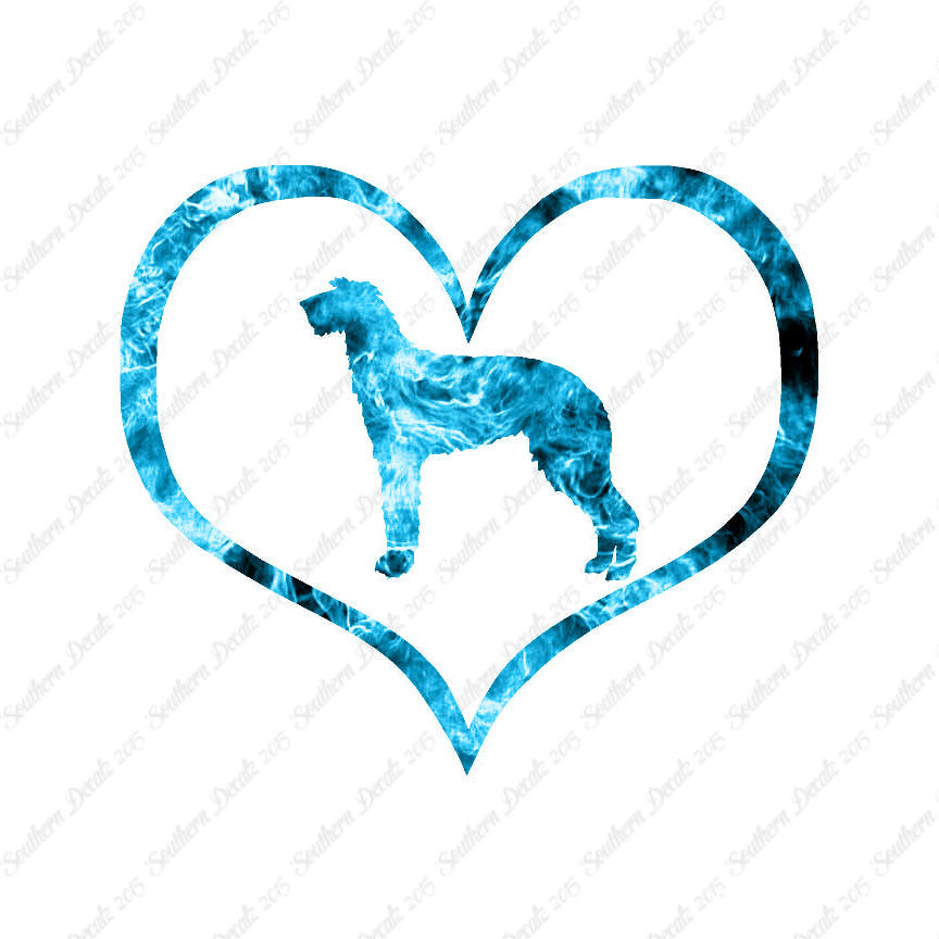 Scottish Deerhound Dog Heart Love