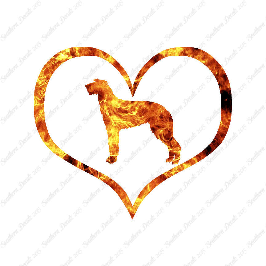 Scottish Deerhound Dog Heart Love
