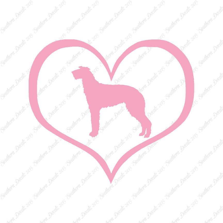 Scottish Deerhound Dog Heart Love