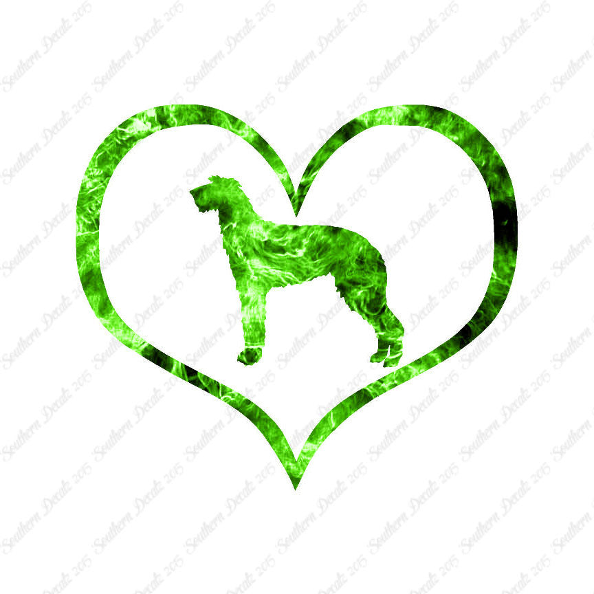 Scottish Deerhound Dog Heart Love