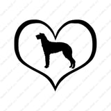 Scottish Deerhound Dog Heart Love
