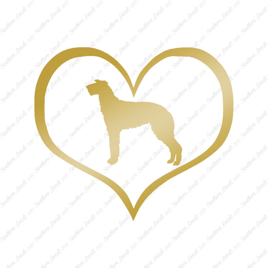 Scottish Deerhound Dog Heart Love