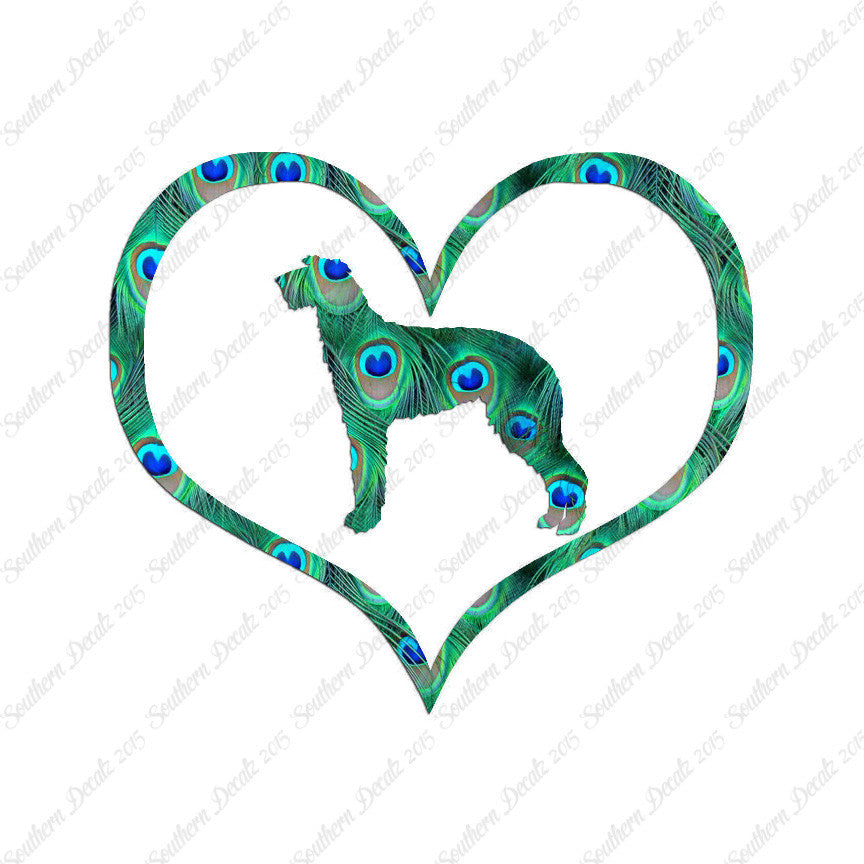 Scottish Deerhound Dog Heart Love