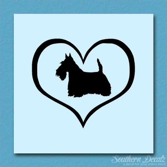 Scottish Terrier Dog Heart Love