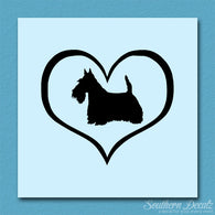 Scottish Terrier Dog Heart Love