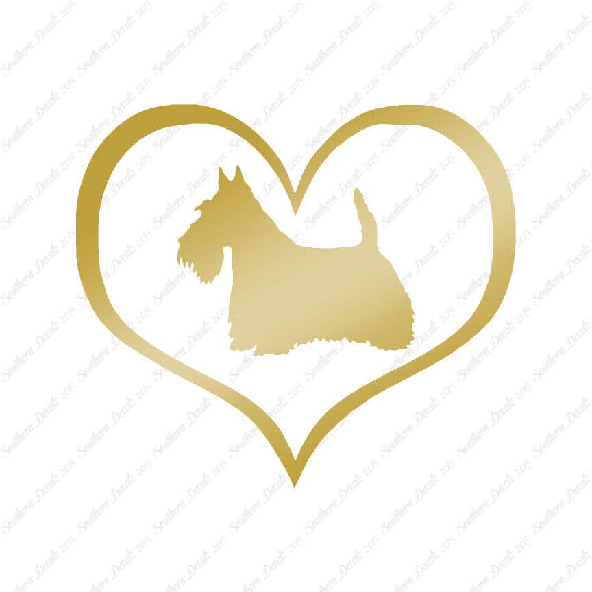 Scottish Terrier Dog Heart Love