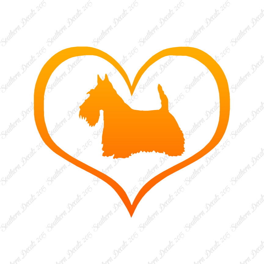 Scottish Terrier Dog Heart Love