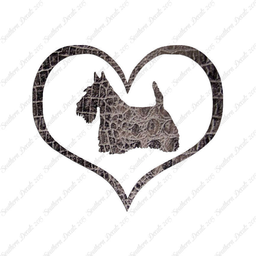 Scottish Terrier Dog Heart Love