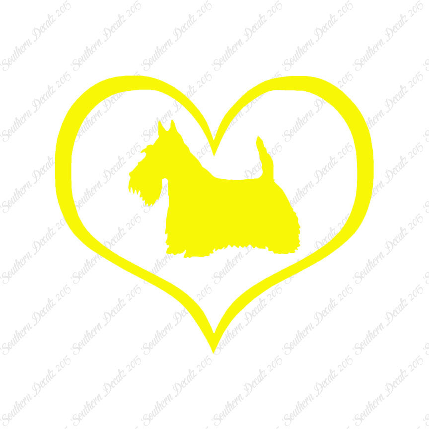 Scottish Terrier Dog Heart Love
