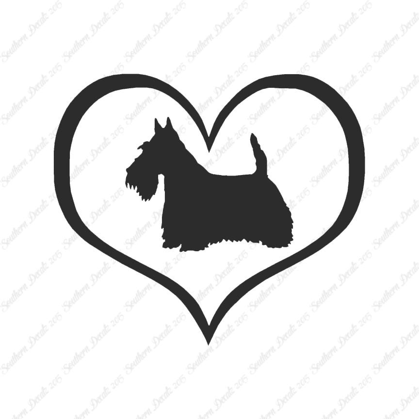 Scottish Terrier Dog Heart Love