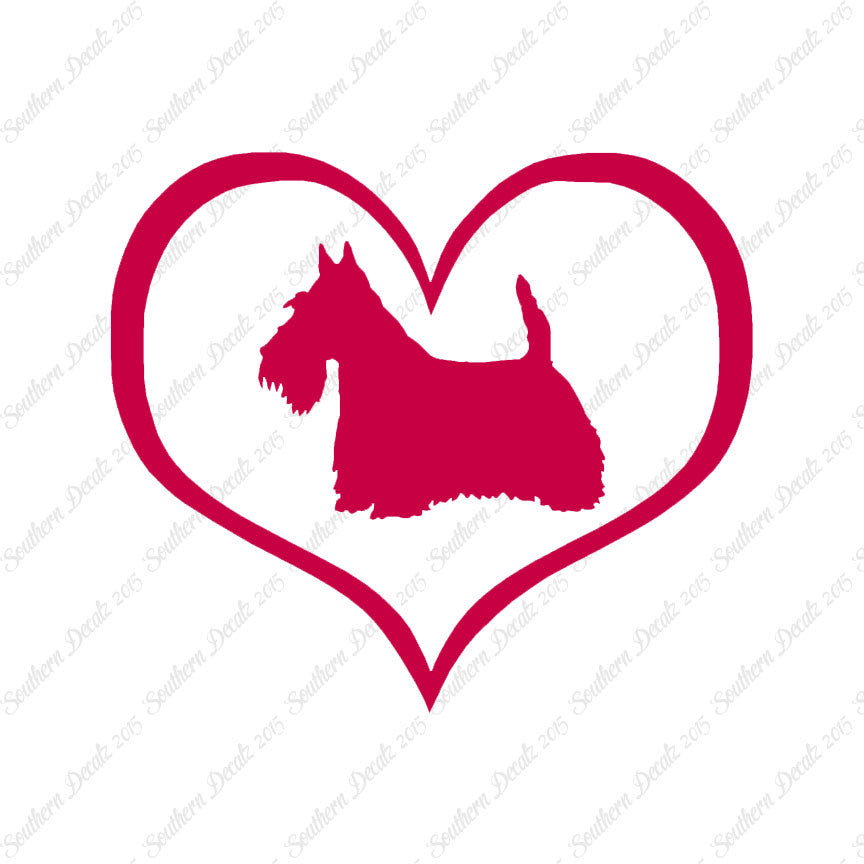 Scottish Terrier Dog Heart Love