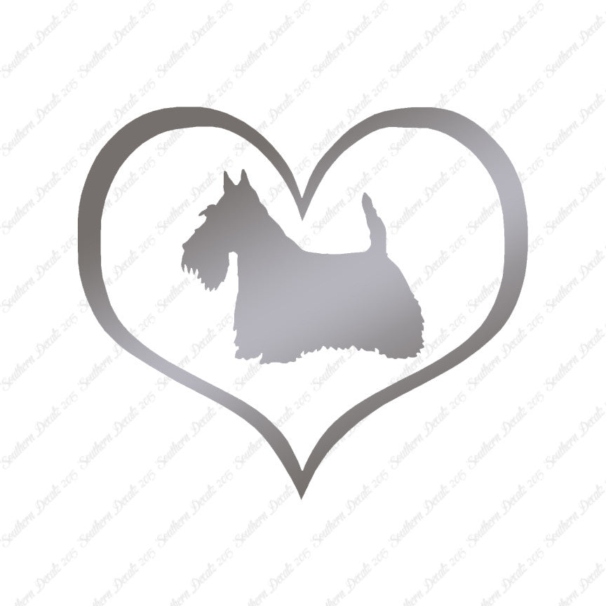 Scottish Terrier Dog Heart Love