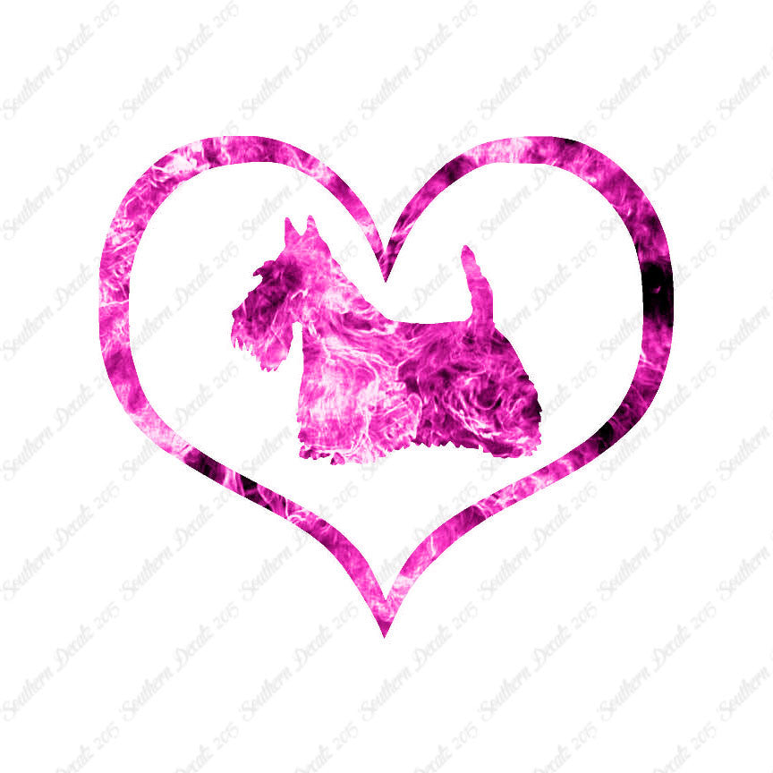 Scottish Terrier Dog Heart Love