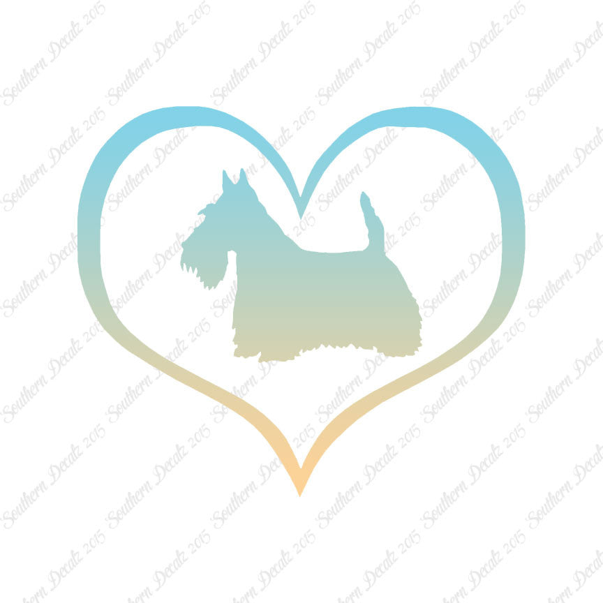 Scottish Terrier Dog Heart Love