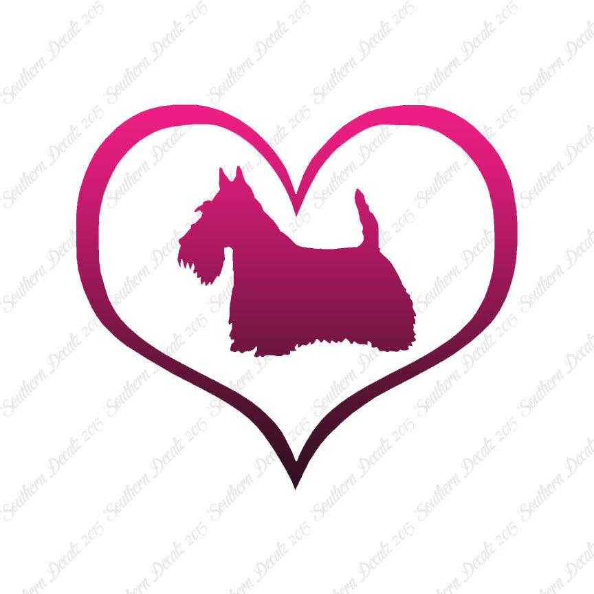 Scottish Terrier Dog Heart Love