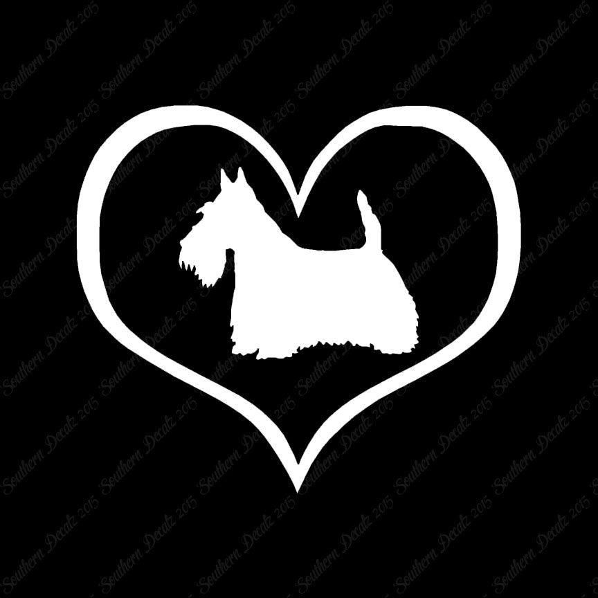 Scottish Terrier Dog Heart Love