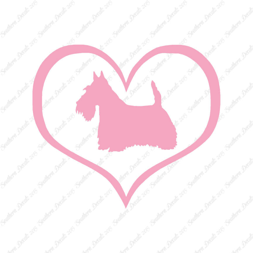 Scottish Terrier Dog Heart Love