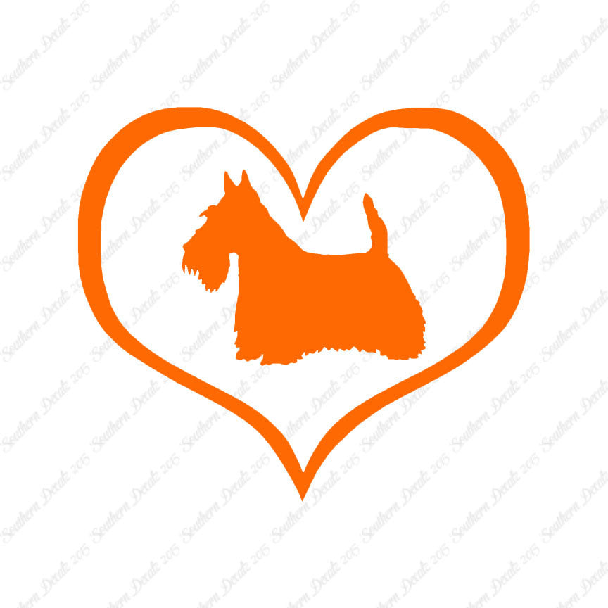 Scottish Terrier Dog Heart Love