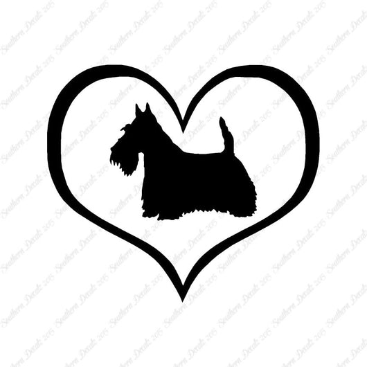 Scottish Terrier Dog Heart Love
