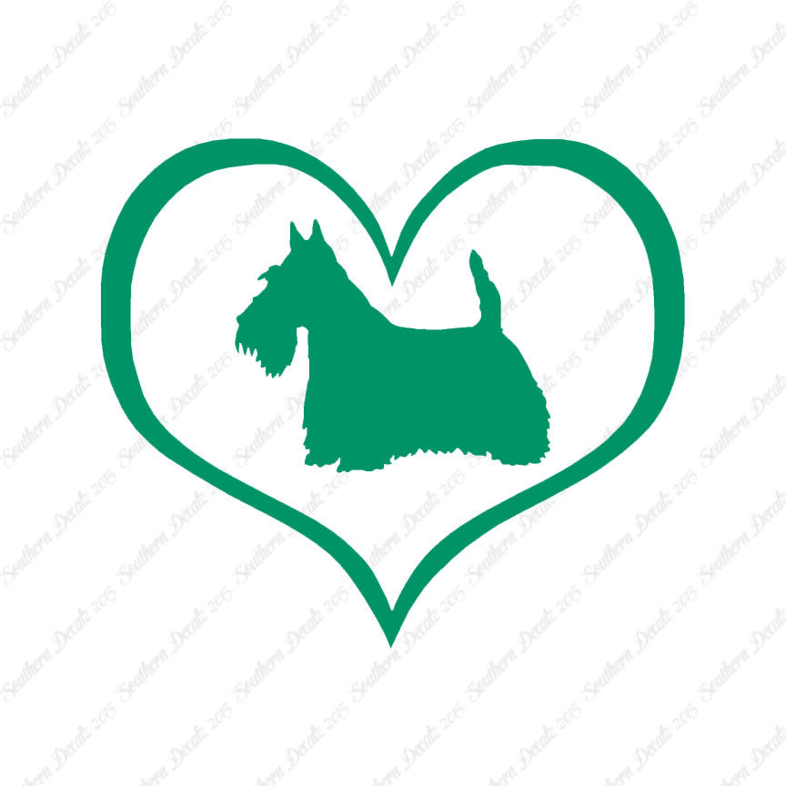 Scottish Terrier Dog Heart Love