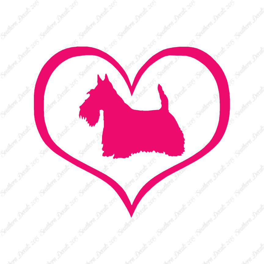 Scottish Terrier Dog Heart Love