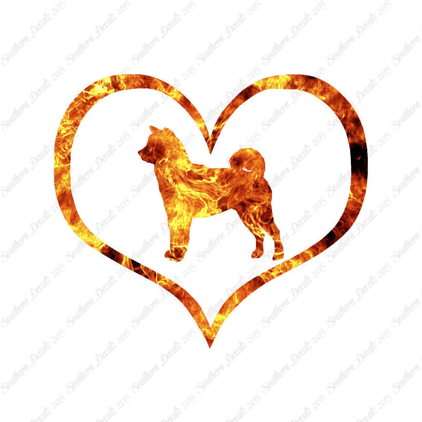 Shiba Inu Dog Heart Love