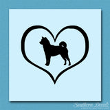 Shiba Inu Dog Heart Love