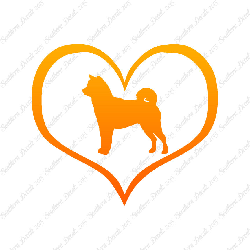 Shiba Inu Dog Heart Love