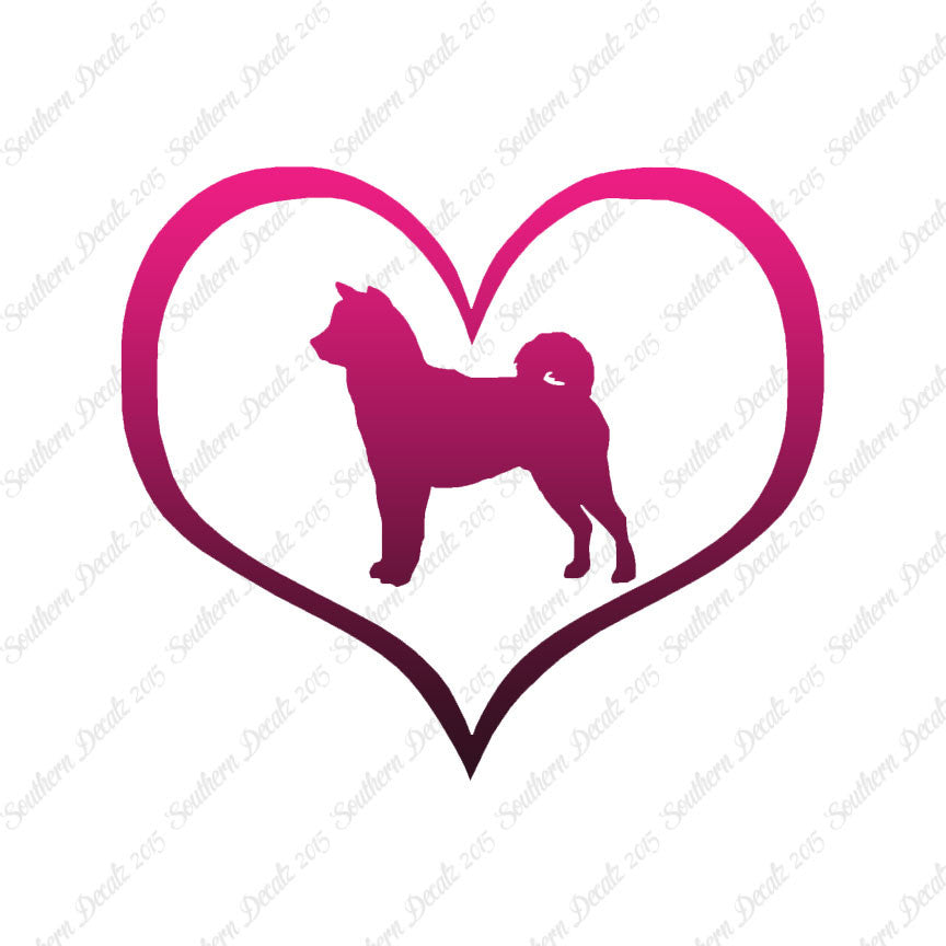 Shiba Inu Dog Heart Love