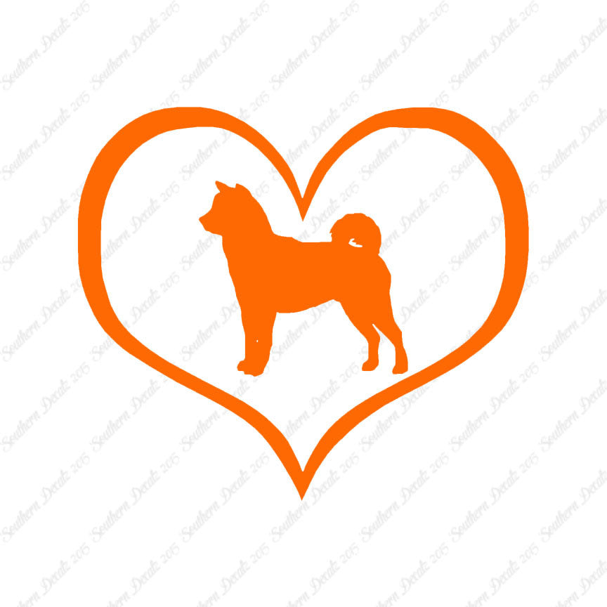 Shiba Inu Dog Heart Love