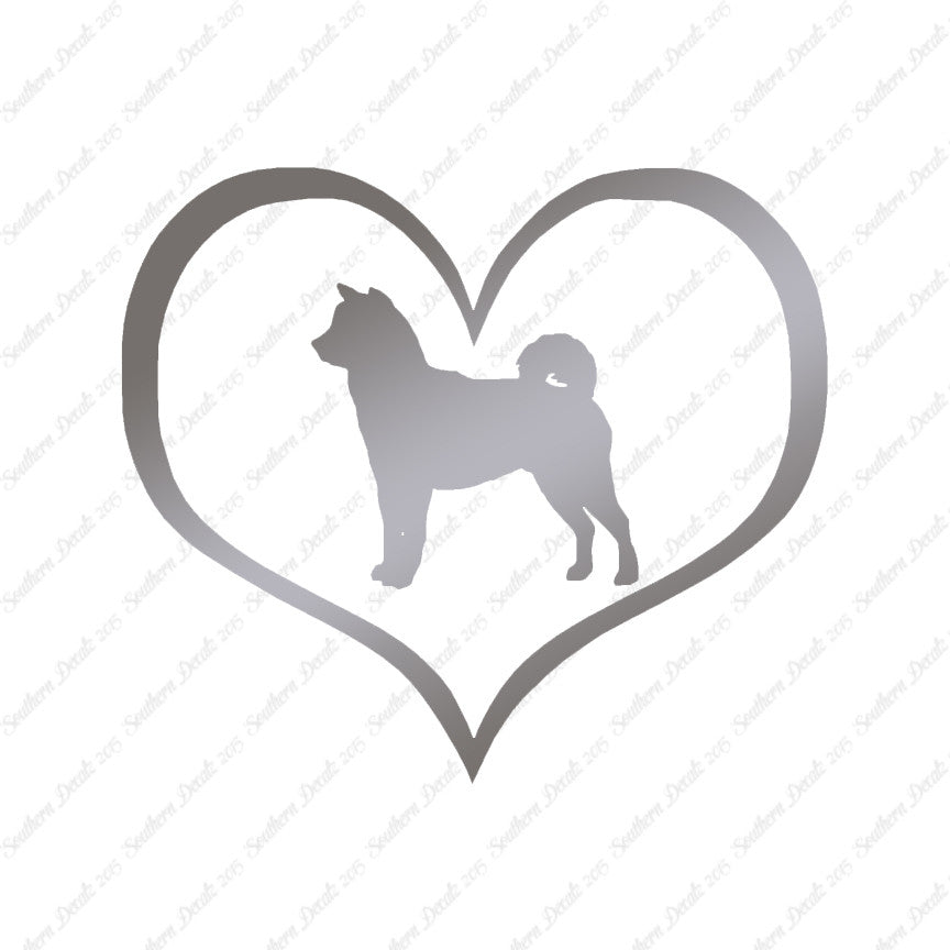 Shiba Inu Dog Heart Love