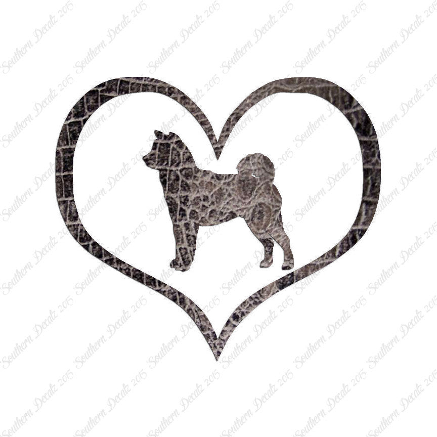 Shiba Inu Dog Heart Love