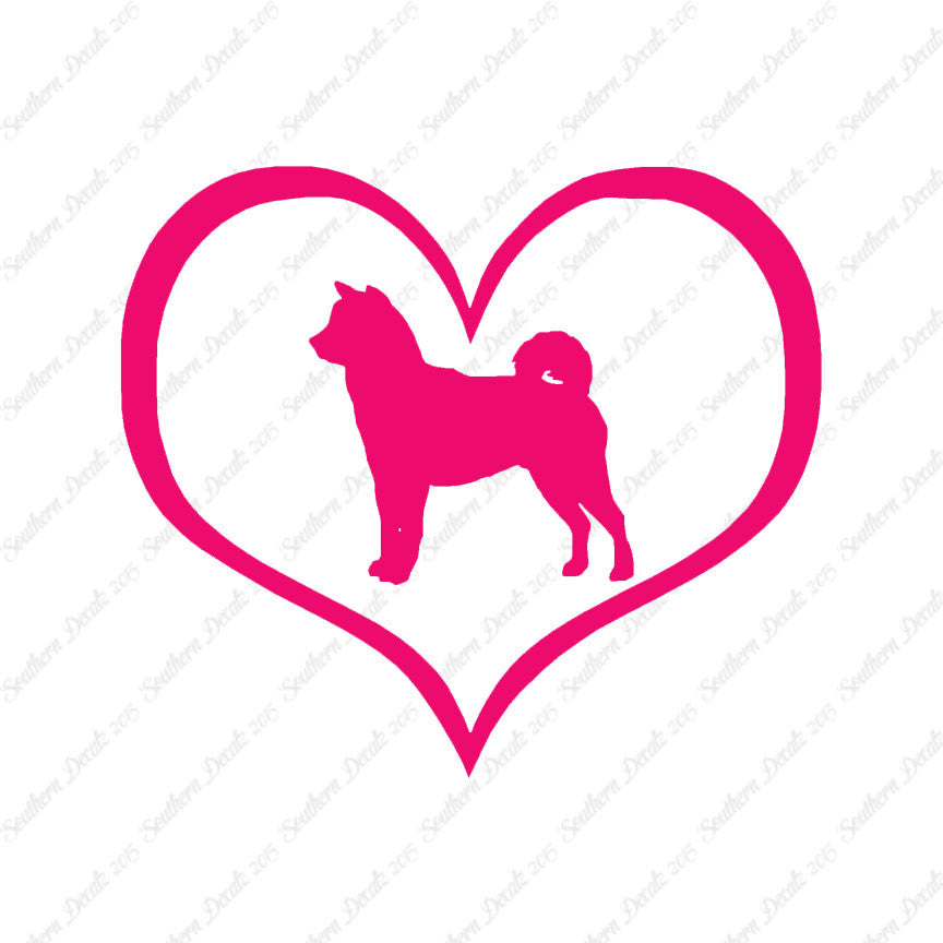 Shiba Inu Dog Heart Love