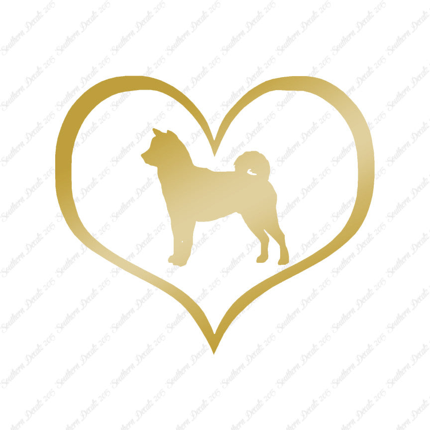 Shiba Inu Dog Heart Love