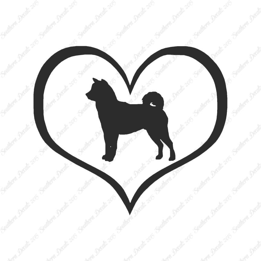 Shiba Inu Dog Heart Love