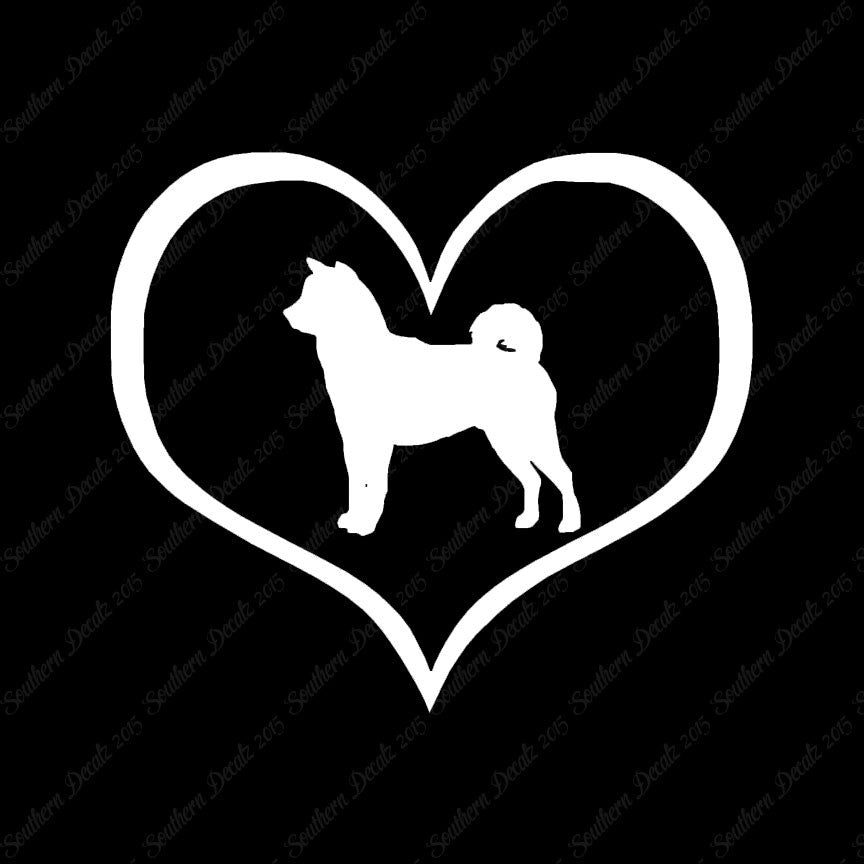 Shiba Inu Dog Heart Love