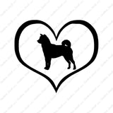 Shiba Inu Dog Heart Love