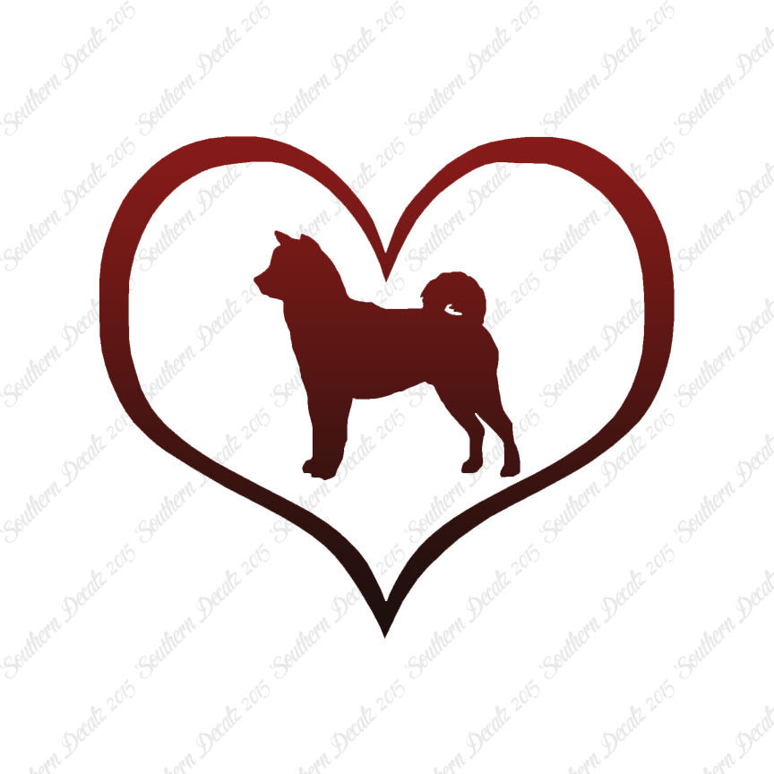 Shiba Inu Dog Heart Love