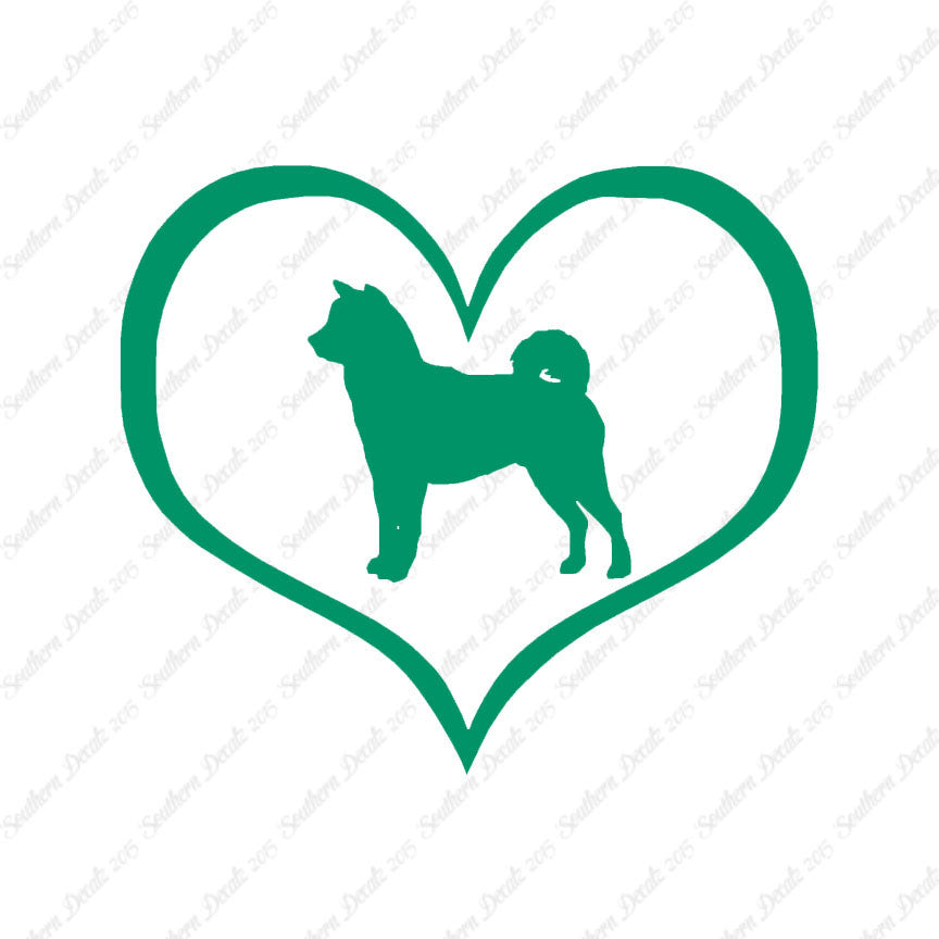 Shiba Inu Dog Heart Love